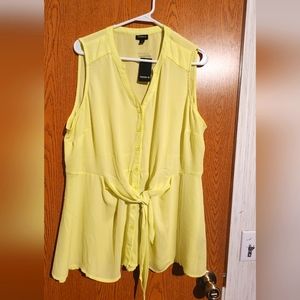 NWT.....Torrid, size 0, yellow tank to.  Brand new, never worn